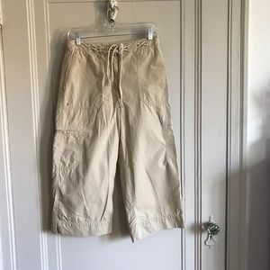 Lauren Ralph Lauren Khaki Crop Cargo Pants